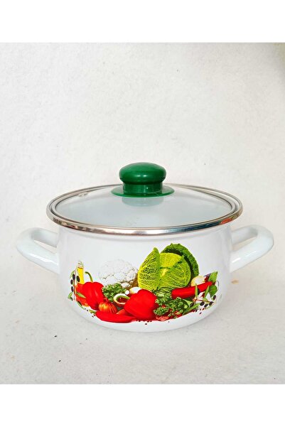 EBRULİEMAYE Cauliflower Enameled Pot 4 Liter 22 cm Milk Yogurt Soup Stove Pot