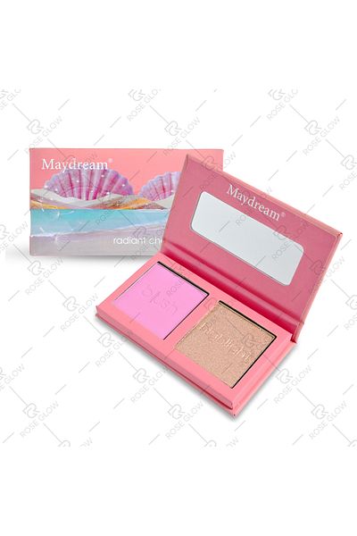 MAYDREAM "goddess Glow Duo Palette" | Blush and highlighter palette for a divine glow and magical definition