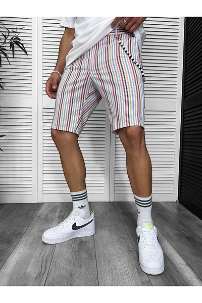dehaine Men's shorts, striped, casual, multicolor, 13325
