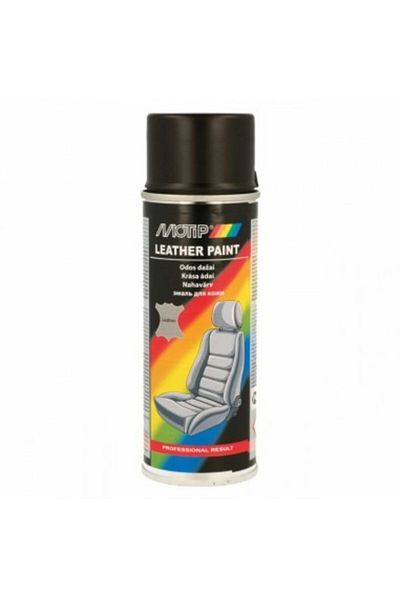 Motip Black Leather Spray Paint 200ml Black