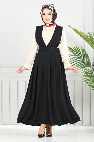 ModaMerve Σετ Gilet με ελαστική μανσέτα 9152PL940-M Μαύρο