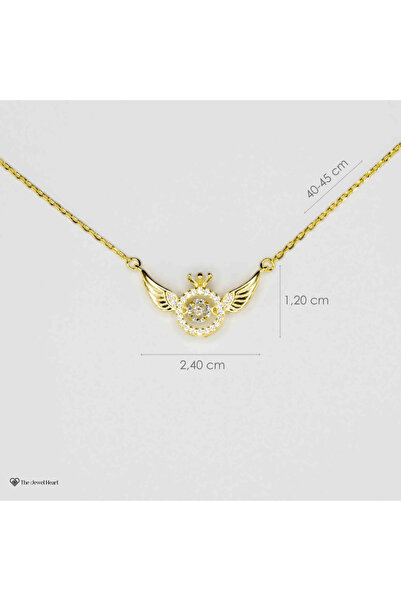 The Jewel Heart 14k Gold Plated Necklace For Your Girlfriend, Made Of 925 Silver, Emotional Message, Premium Led Box