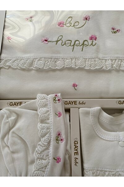 Gaye Bebe 10-Piece Hospital Discharge Set – 100% Cotton, Lace, Newborn Baby Girl Bodysuit Set