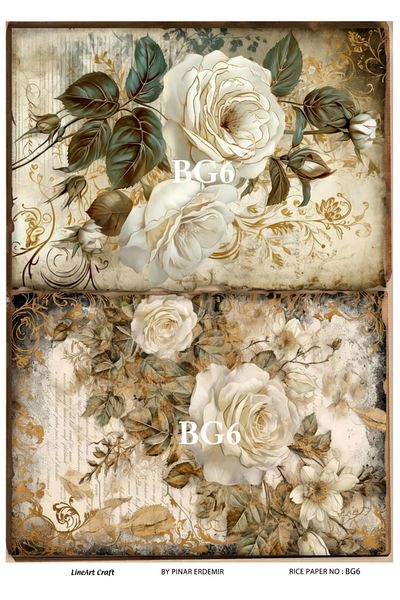 LİNEART Brass Decopage Bg6