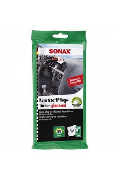 Sonax Șervețele auto pentru suprafețe din plastic, cu efect lucios, 10 bucăți Sonax