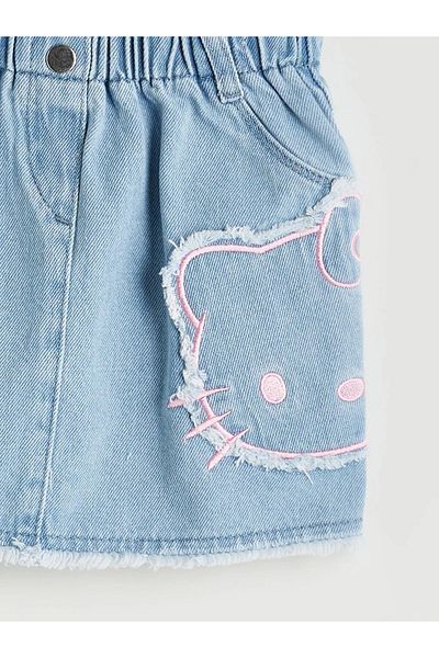 LC Waikiki Fusta Jean pentru fete Hello KittyS5PH21Z1