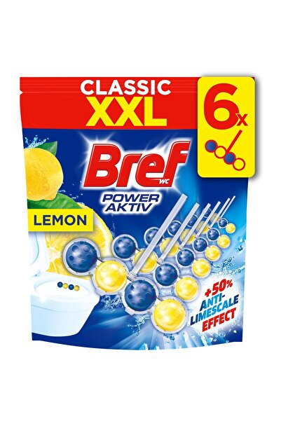 Bref Odorizant toaleta Bref Power Active Lemon, 6x50g