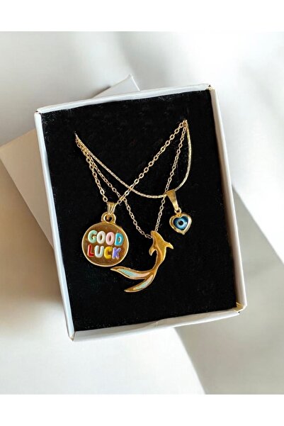 acc swen 3 lü kombin kolye set koi balığı şans nazar boncuğu