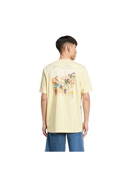 adidas Men's Yellow T-Shirt Graphic Tee Kc4958