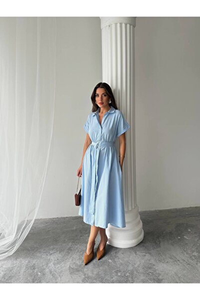 BE CHİC ROCHIE DE CĂMĂȘĂ LUNGĂ DE ZI CU BĂRĂ DE FEMEI, TĂBĂ DE POPLIN, BUCĂTĂ DE BUCĂTĂ ELB7890