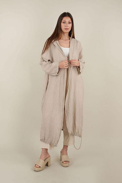 Ranasubaşı Hooded Linen Cap Cream