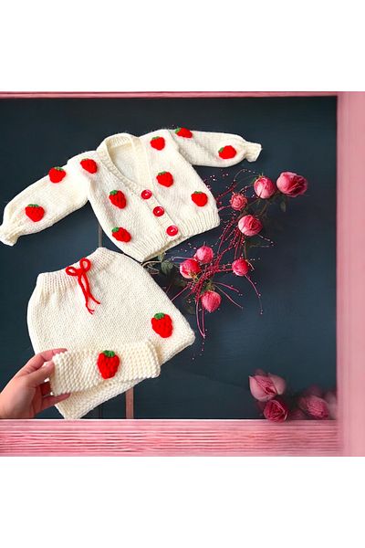 Charme Elegant مجموعة الأطفال المحبوكة يدوياً