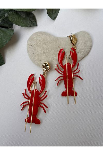 YENGEÇ Hanging Lobster Earrings