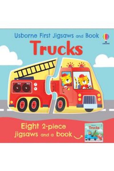 Usborne Primele puzzle-uri și carte: Camioane