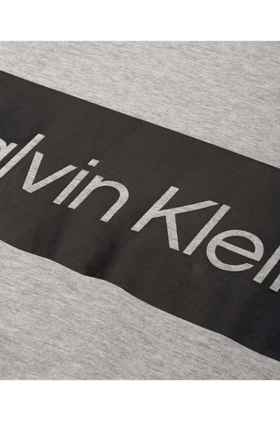 Calvin Klein Men's Block Logo Crewneck T-Shirt, Light Grey