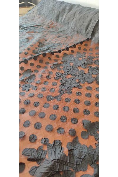 River Fabrics Kraşlı Burning Organza Black