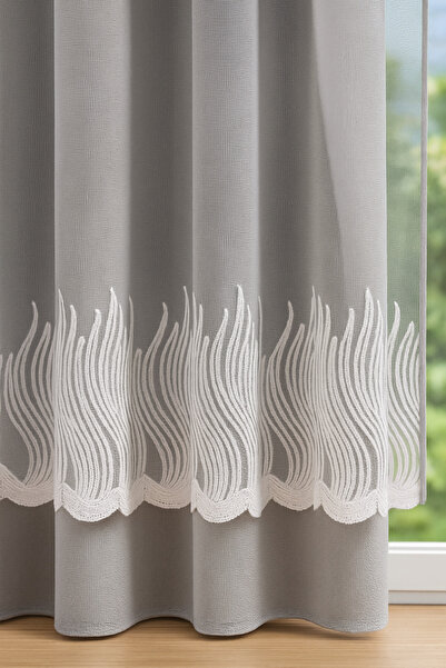 Storlant Bambu Paris Etek Ekru Tül Perde 1/3 Sık Pileli, Ütü Gerektirmez | En...
