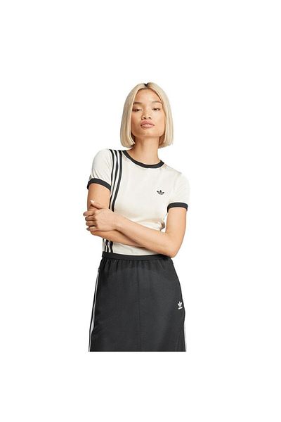 adidas Γυναικείο λευκό μπλουζάκι Knitted 3s Tee Jj0961