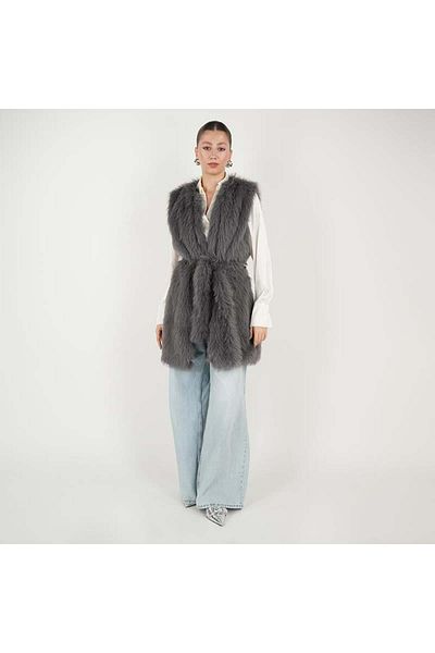 Ranasubaşı Kisya Feather Tie Vest Anthracite