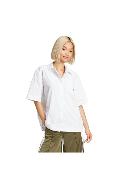 adidas Γυναικείο λευκό κοντομάνικο πουκάμισο Originals Essentials