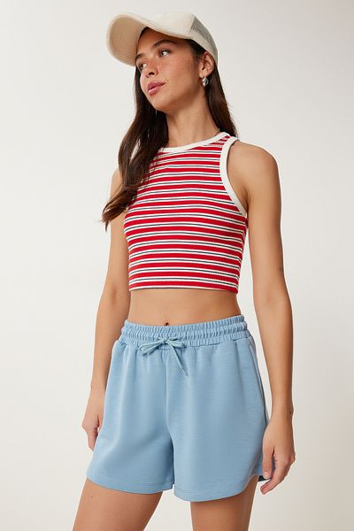 Lovelyİstanbul Pantaloni scurți modal cu buzunare INDIGO BLUE LUB0097
