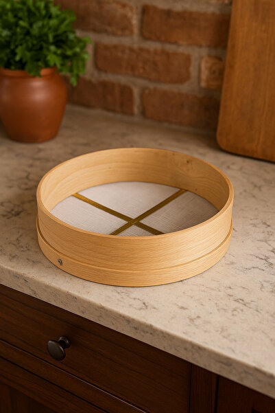 Metler Ahşap Un Eleği 36 cm | Çelik Telli Süzgeç Elek | Un Eleme Eleği – Geleneksel Ahşap Elek