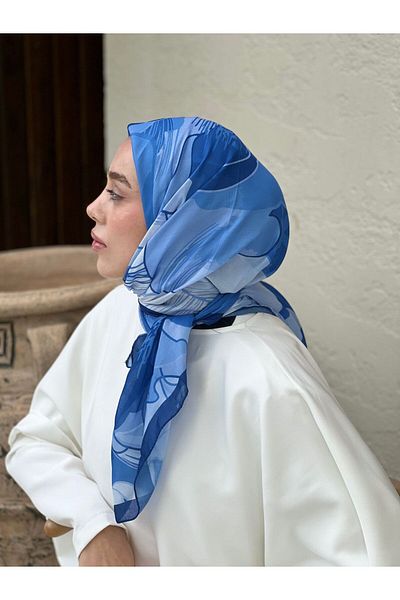 Modakaşmir وشاح بنمط الأوركيد مقاس 110 سم