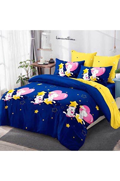 Patul Λινό από λεπτό βαμβάκι, θειούχο, διπλό κρεβάτι, 2 άτομα, 6 τεμάχια