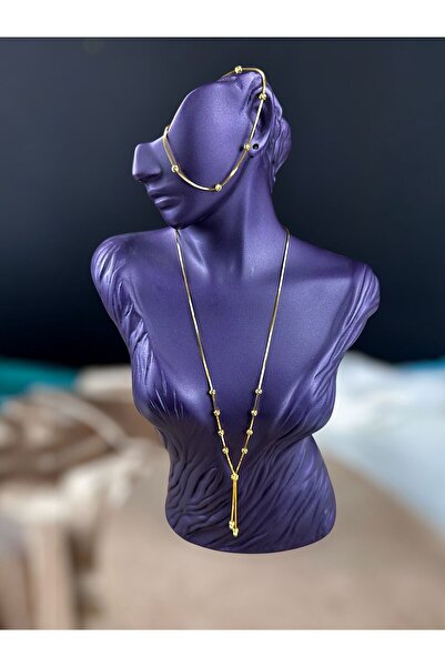 NEW'ORO JEWELRY 22 Ayar Altın Kolye & Bileklik Set