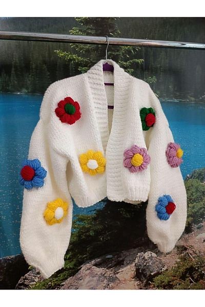 Charme Elegant cardigan tricotat manual