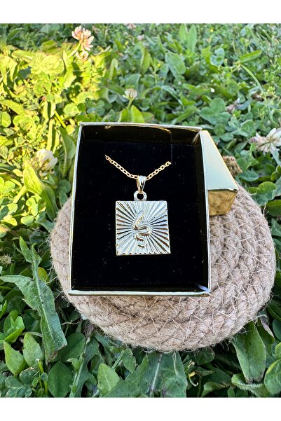 Judas Takı Square Plate Snake Figured Necklace