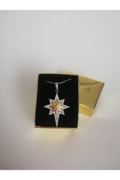 Judas Takı Steel Zircon Stone Polar Star Necklace