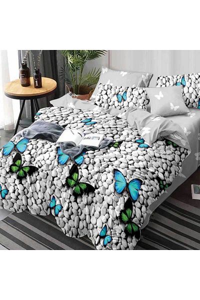 Patul Fine Cotton Linen, 2 Persons, Fitted Sheet, 6 Pieces #FE49
