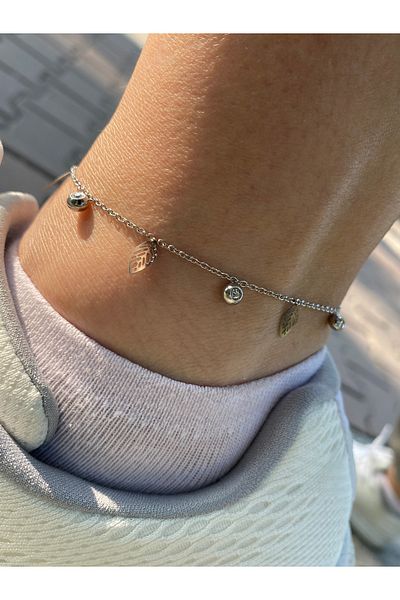 kurukafagift Anklet Steel Leaf Pattern Model