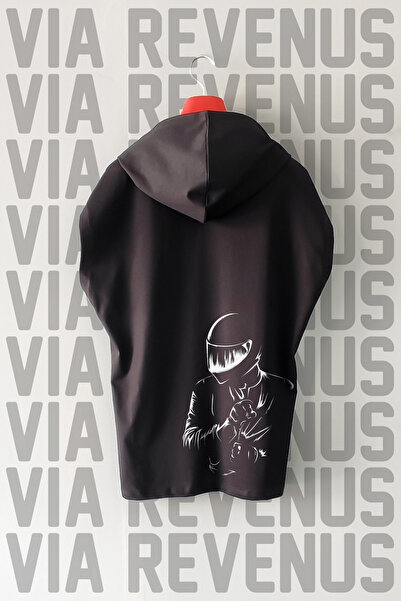 Vordevia Born To Ride / Biker Imprimat față și spate cu mâneci zero Hanorac 1...