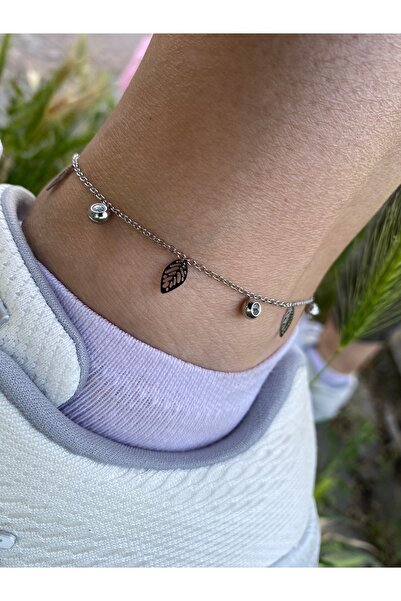 kurukafagift Anklet Steel Leaf Pattern Model