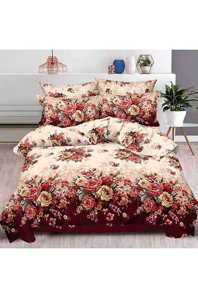 Patul Fine Cotton Linen, 2 Persons, Fitted Sheet, 6 Pieces #FE108