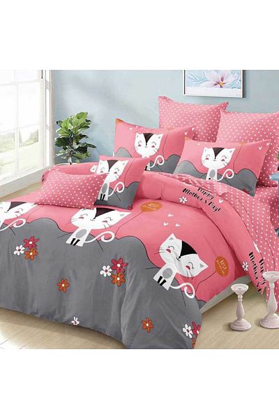Patul Fine Cotton Linen, 2 Persons, Fitted Sheet, 6 Pieces #FE68