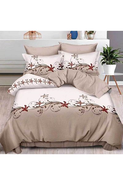 Patul Finet Satin Bedding, 2 Persons, Fitted Sheet, 6 Pieces #FE125