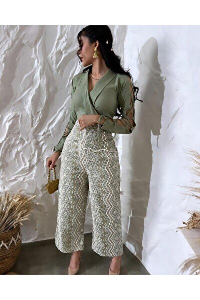 ALANOOD FASHION جمبسوت مناسبات مطرز بالكامل بتصميم أنيق