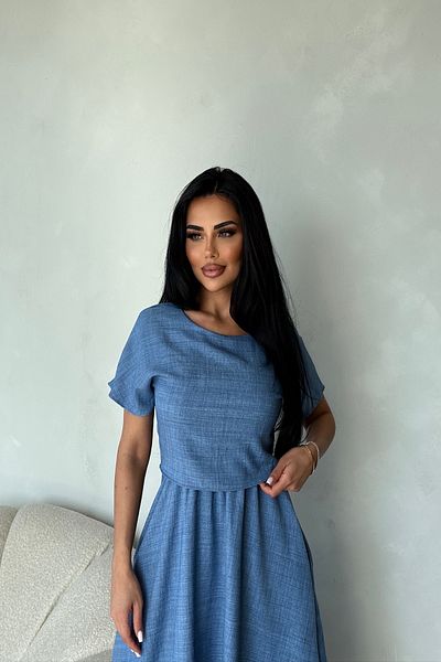 LİLA İSTANBUL Bluză cu decolteu blând Detaliată Design special Costum dublu Costum de vară