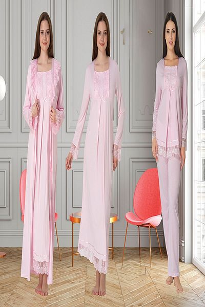 Puerpera Effortt Pregnant Maternity Nightgown and Pajama Set 3046
