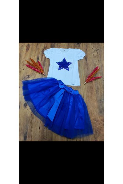 Nisu Tasarım Starred Combed Badi Straight Bow Lined Imagination Tulle Skirt 23 Nsan Activity Combination