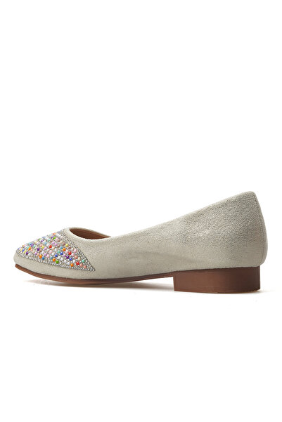 Guja Woman's stone detailed daily flat shoe 25y 25y179-3 z beige