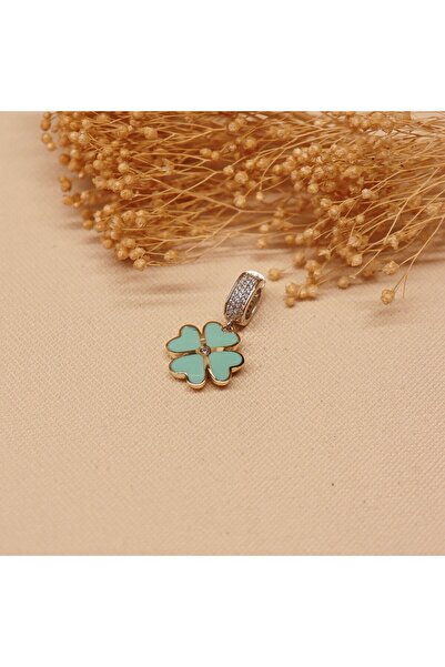 TAHAN MÜCEVHERAT Turkuaz Mineli Yonca Charm