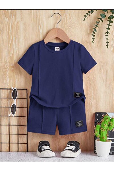 VESTIR BIEN Text Printed Summer 100% Cotton Children's Suit