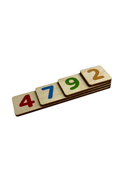Mind of Toys Basamak Değeri Öğrenme Çubukları, Montessori Ahşap Matematik Seti, Sayı Basamak Değeri Kavramı