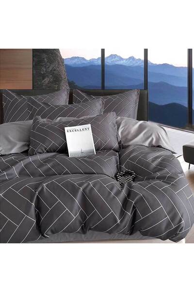 Patul Fine Cotton Linen, Sulphur, Double Bed, 2 Persons, 6 Pieces