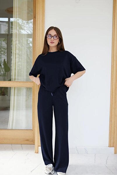 BARLİZ Γυναικείο Ισπανικό Καλοκαιρινό Σετ με Κοντό Βαμβακερό Παντελόνι