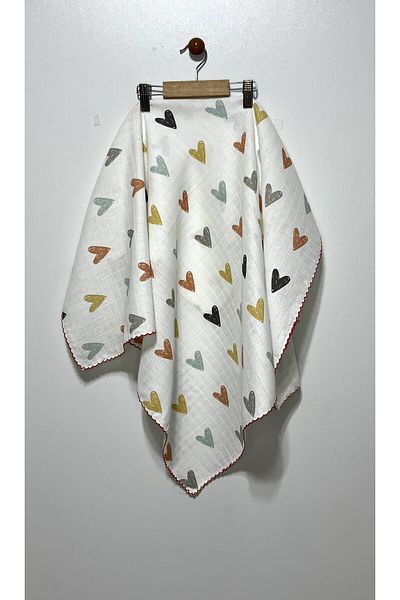 Kocaman Bebe Patterned 80*90 Baby Muslin Blanket